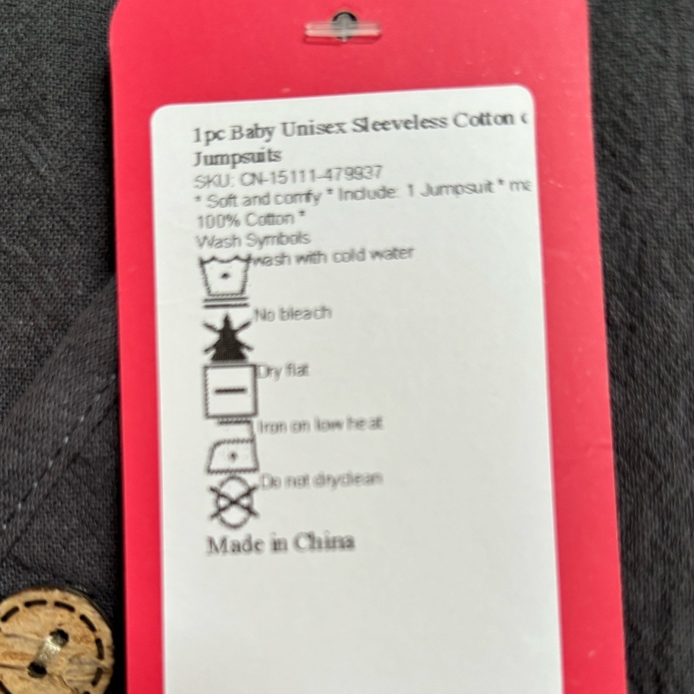 2pc bundle unisex 100% cotton Jumpsuits size 18m NWT - Picture 3 of 3